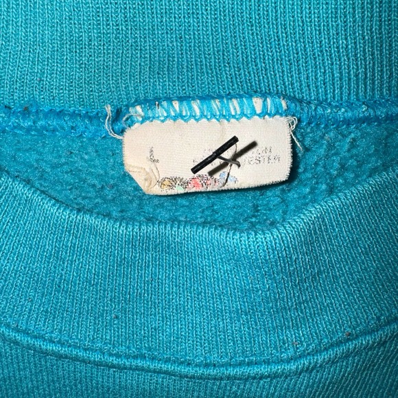 Nike Air 90s Vintage Teal Single Stitch Logo Crewneck Sweater - Picture 4 of 6